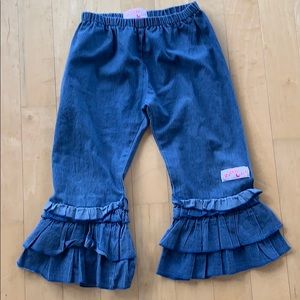 ruffle girl pants